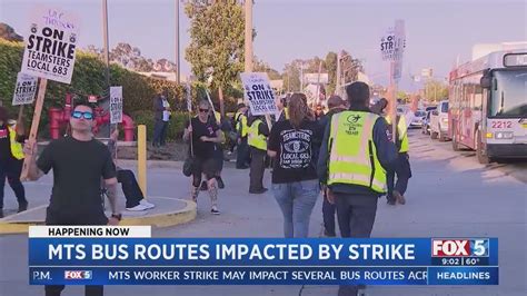 MTS workers' strike affecting South Bay Bus Division